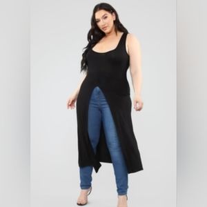 New Fashion Nova Maxi top with slit 2x